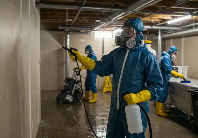 Basement Sanitization and Antimicrobial Treatment process in Alexandria, IN